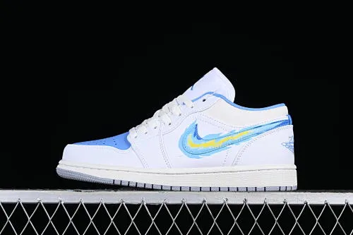 All categories Air Jordan Jordan series basketball shoes Air Jordan 1 Low Air Jordan 1 Low "Born To Fly" AJ1 Joe 1 Flame North Carolina Blue FJ7219-441